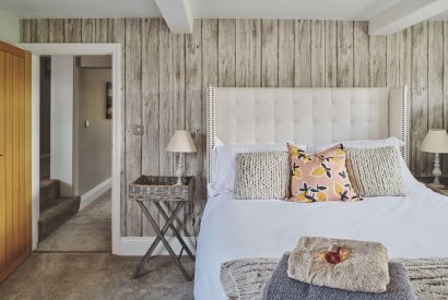 A king size bedroom at Sandy Hill Farm, Staffordshire