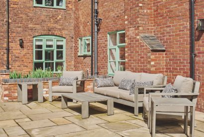 Outdoor space at Sandy Hill Farm, Staffordshire