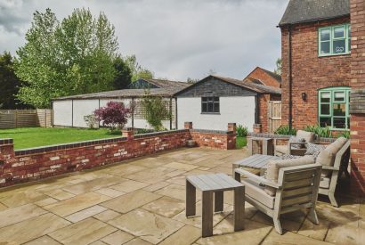 Outdoor space at Sandy Hill Farm, Staffordshire