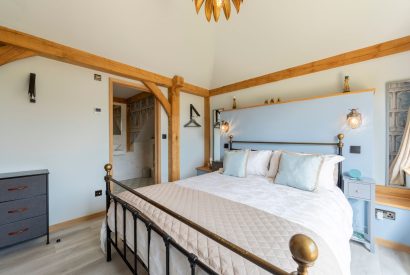 King size bedroom at The Lodge at Leigh, Dorset