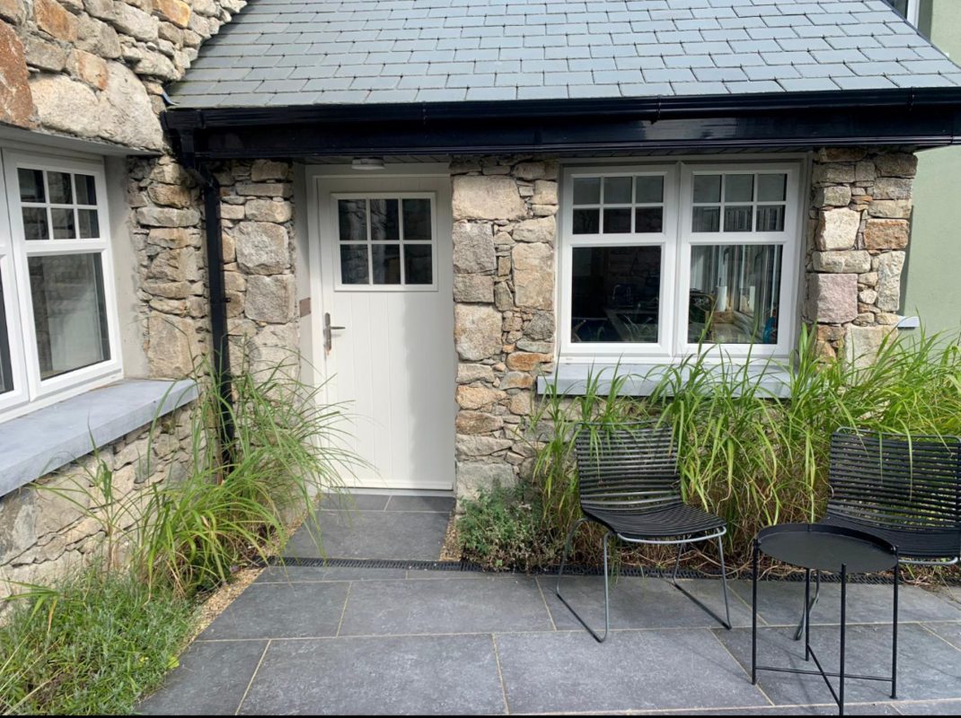 Outdoor space at Stone Mason's Cottage, Roundstone, Galway