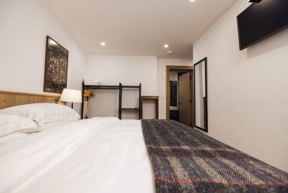 Super king size bedroom at Stone Mason's Cottage, Roundstone, Galway