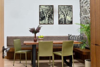 The dining table at Stone Mason's Cottage, Roundstone, Galway