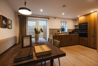 The kitchen dining area at Weaver's Cottage, Roundstone, Galway