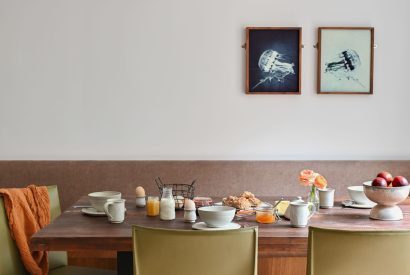 The dining table at Weaver's Cottage, Roundstone, Galway