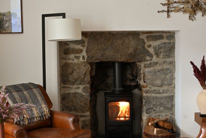 The living room at Weaver's Cottage, Roundstone, Galway