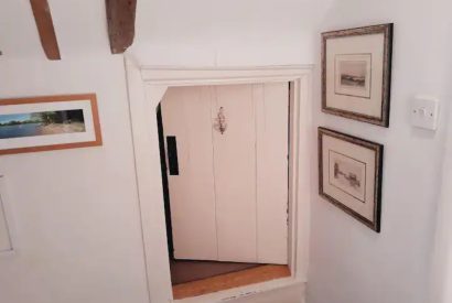 The secret door at Hamble Riverside Cottage, Old Bursledon, Hampshire