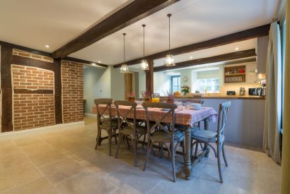 The dining kitchen at The Thatched Cottage, Somerset