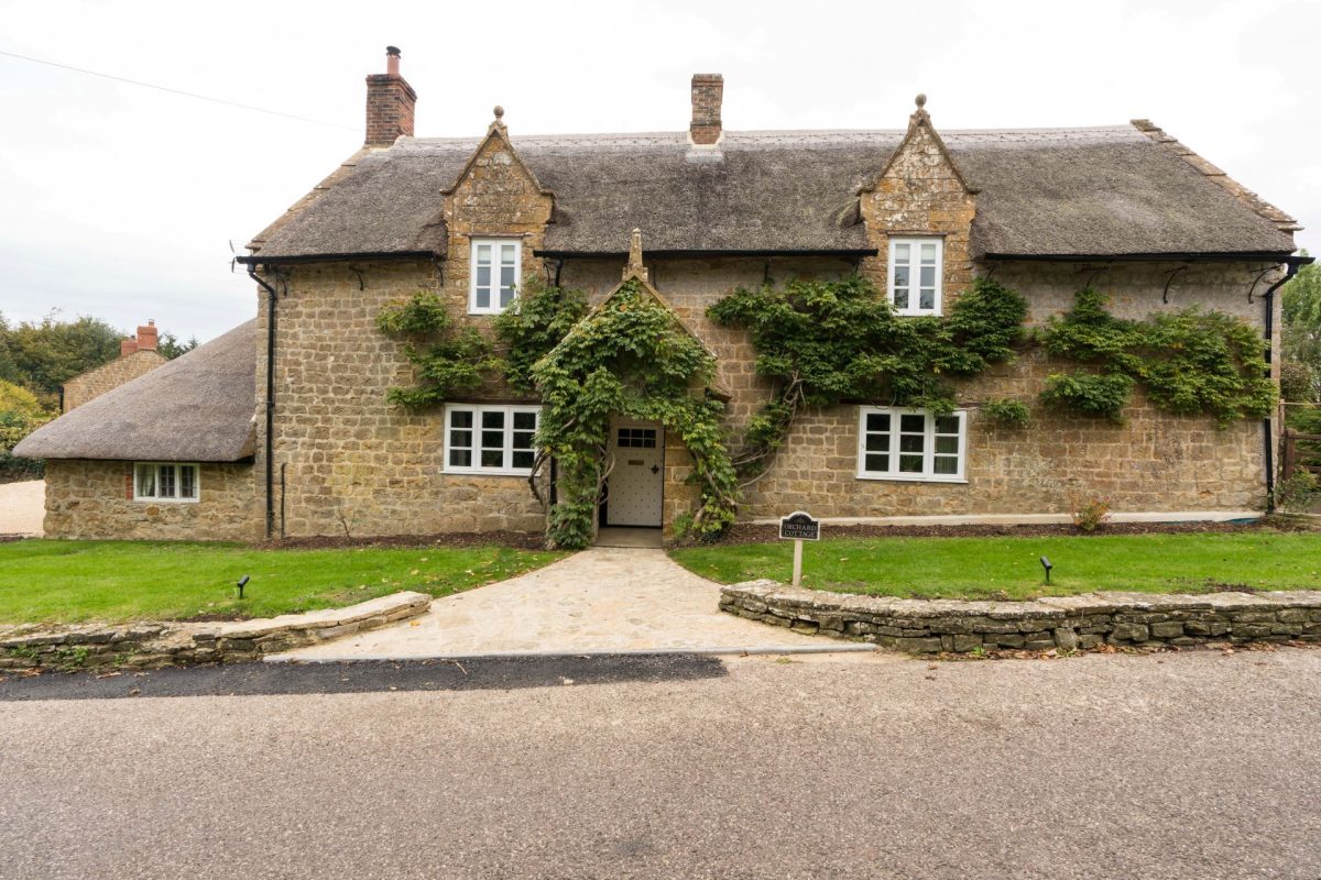 The exterior of The Thatched Cottage, Somerset