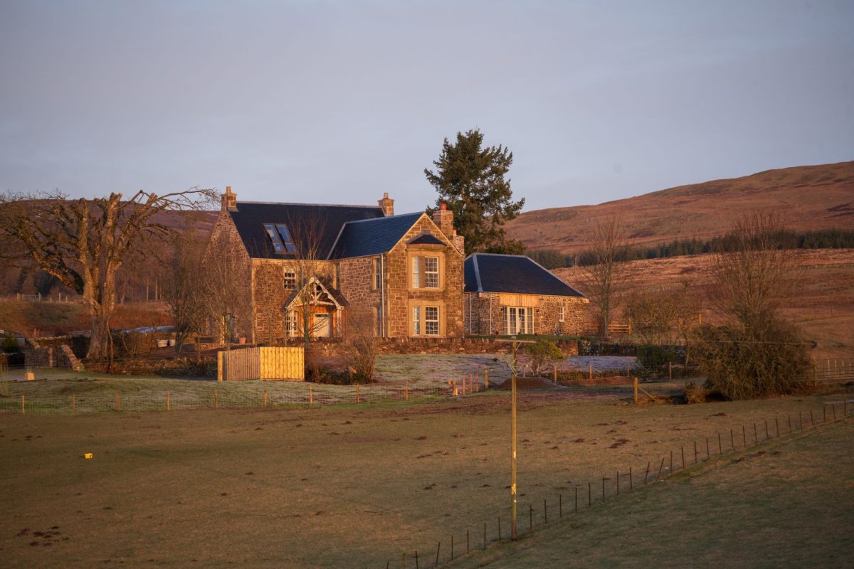 The exterior of Heatherglen House, Perthshire