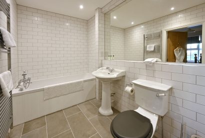 A bathroom at Heatherglen House, Perthshire