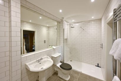 A bathroom at Heatherglen House, Perthshire