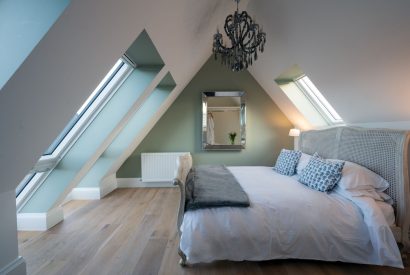 A king sized bedroom at Heatherglen House, Perthshire