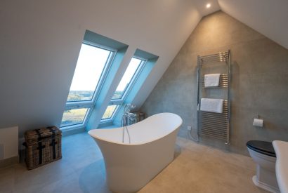 The free standing bath at Heatherglen House, Perthshire