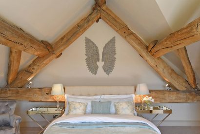 The bedroom at Horseshoe House, Peak District