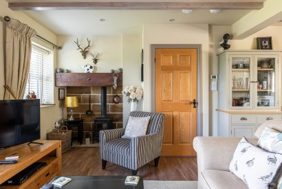 The living room at Primrose Cottage, Yorkshire
