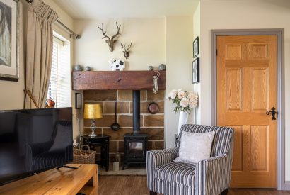 The living room at Primrose Cottage, Yorkshire