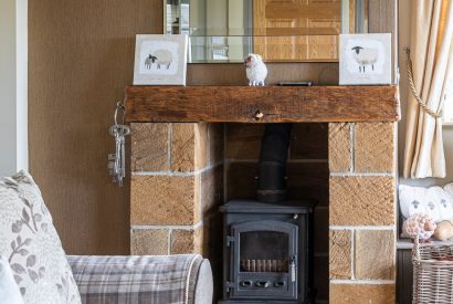 The log burner at Esk View, Yorkshire