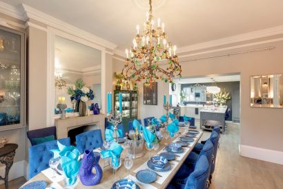 The dning room at Wye Valley Manor, Ross on Wye
