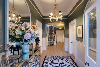 The entrance hall at Wye Valley Manor, Ross on Wye