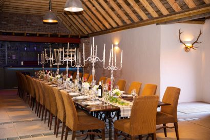 The dining room at Sherwood Lodge, Sherwood Forest