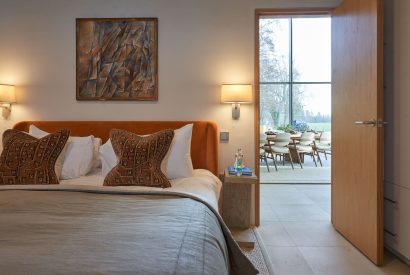 A king size bedroom at Edgewater House, Hampshire