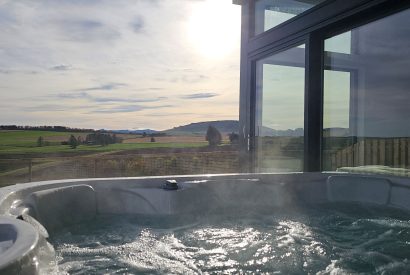The hot tub at Ythan Lodge, Aberdeenshire