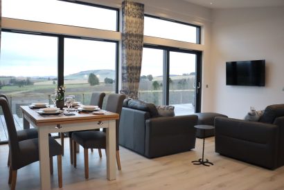 The living room at Ythan Lodge, Aberdeenshire