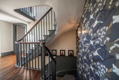 The staircase at Mihangel House, Denbighshire 
