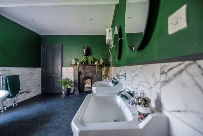 A bathroom at Mihangel House, Denbighshire 