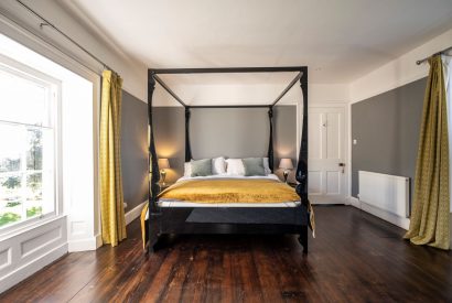 The four poster bedroom at Mihangel House, Denbighshire