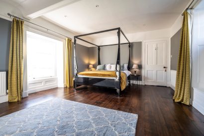 The four poster bedroom at Mihangel House, Denbighshire