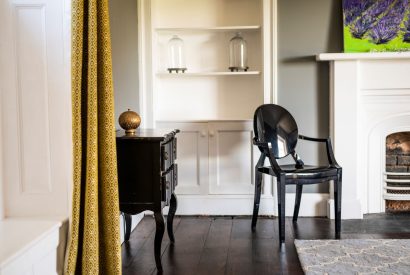 The four poster bedroom at Mihangel House, Denbighshire