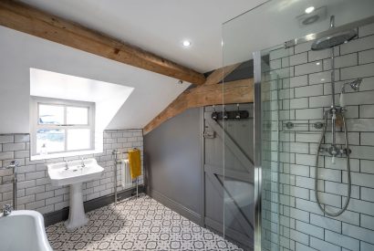 A bathroom at Mihangel House, Denbighshire