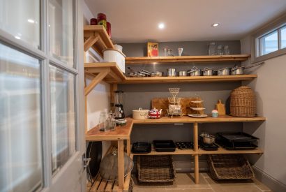The walk-in pantry at Mihangel House, Denbighshire 