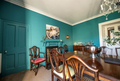 The dining room at Mihangel House, Denbighshire
