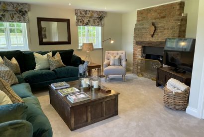 The living room at Evergreen Cottage, Hampshire