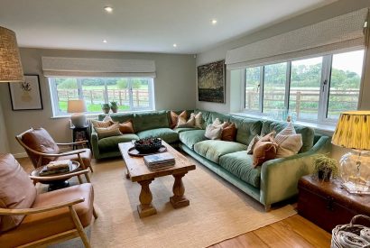 The sitting room at Wheatsheaf Barn, Hampshire