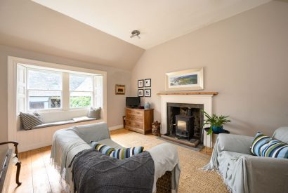 The cottage living room at Quarter House, Scottish Borders