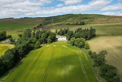 Aerial view of Quarter House, Scottish Borders