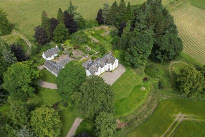 Aerial view of Quarter House, Scottish Borders