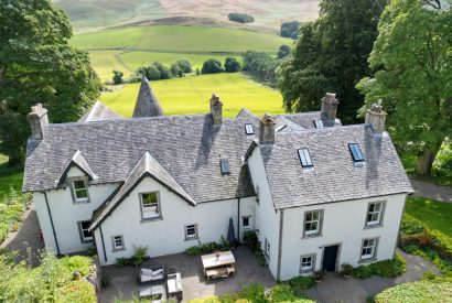 Aerial view of Quarter House, Scottish Borders