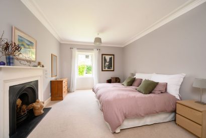 Super king sized bedroom at Quarter House, Scottish Borders