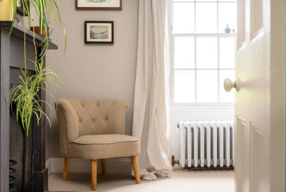 A king sized bedroom at Quarter House, Scottish Borders