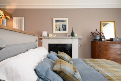 A super king sized bedroom at Quarter House, Scottish Borders