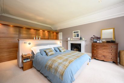 The super king sized bedroom at Quarter House, Scottish Borders
