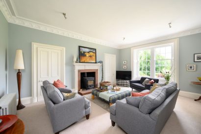 The sitting room at Quarter House, Scottish Borders