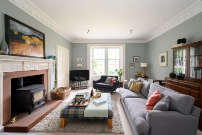The sitting room at Quarter House, Scottish Borders