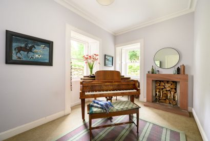 The music room at Quarter House, Scottish Borders
