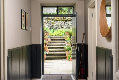View to the garden at Quarter House, Scottish Borders